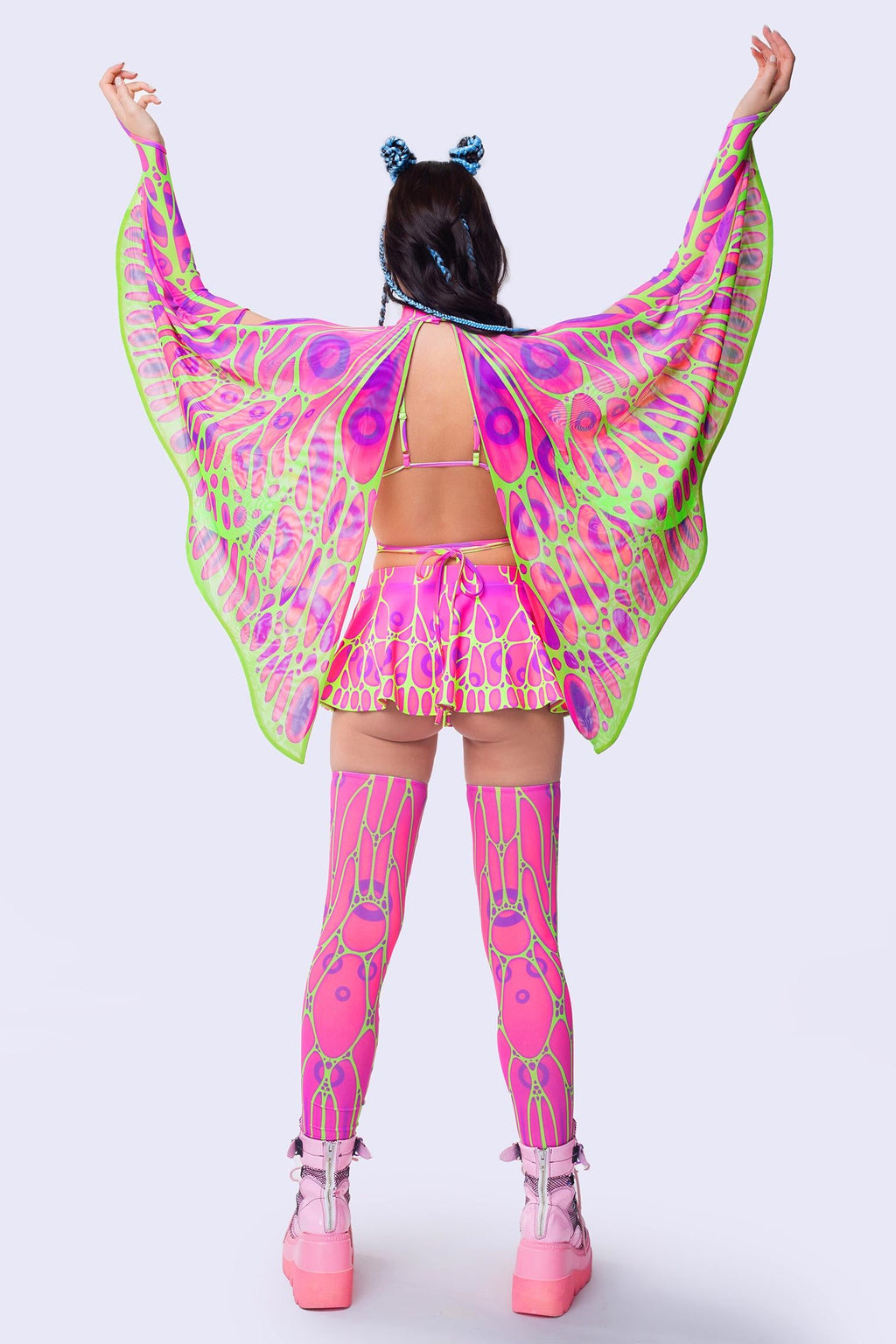Fluttering Heights Magenta Micro Skort