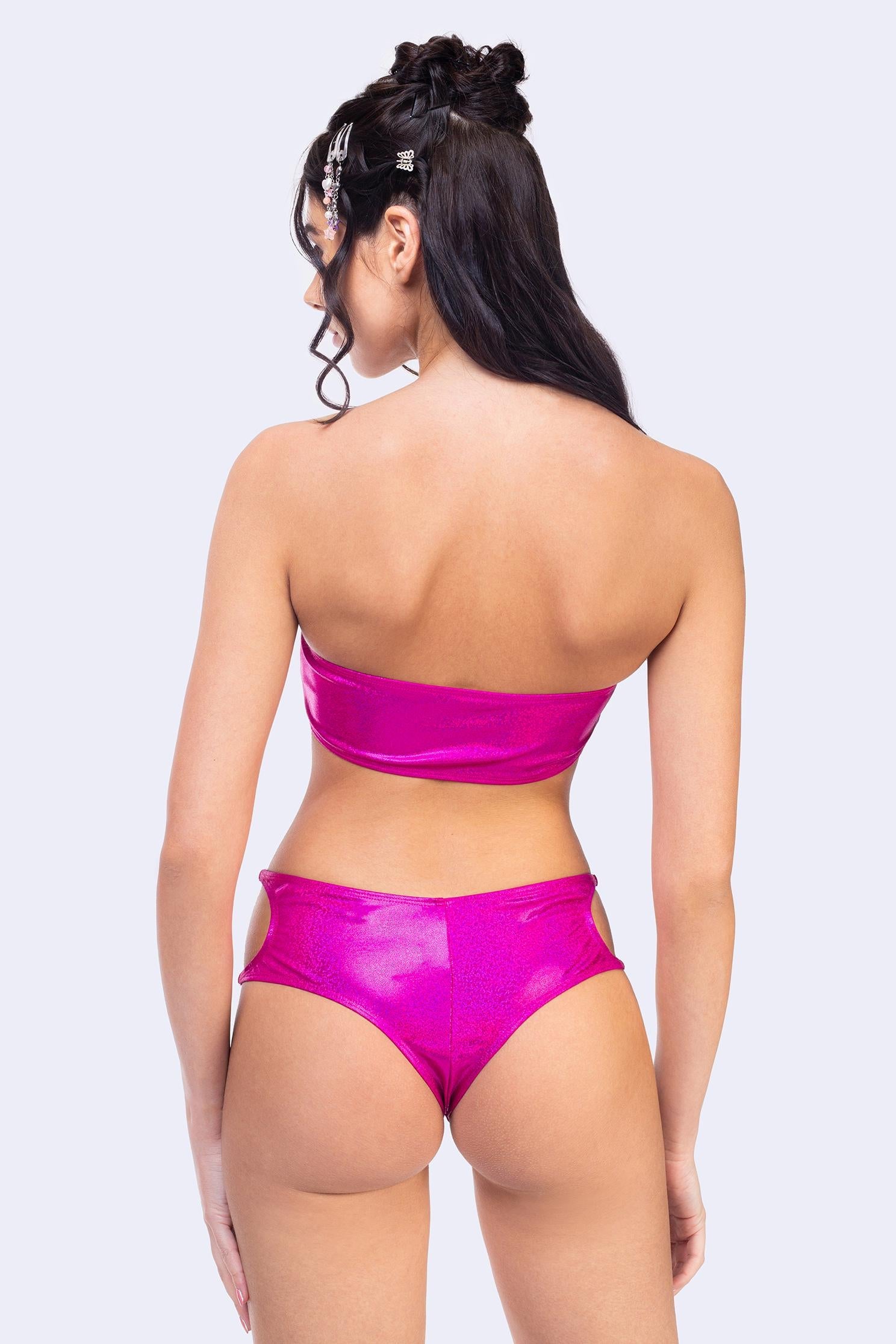 Funky Fuchsia Cutout Top