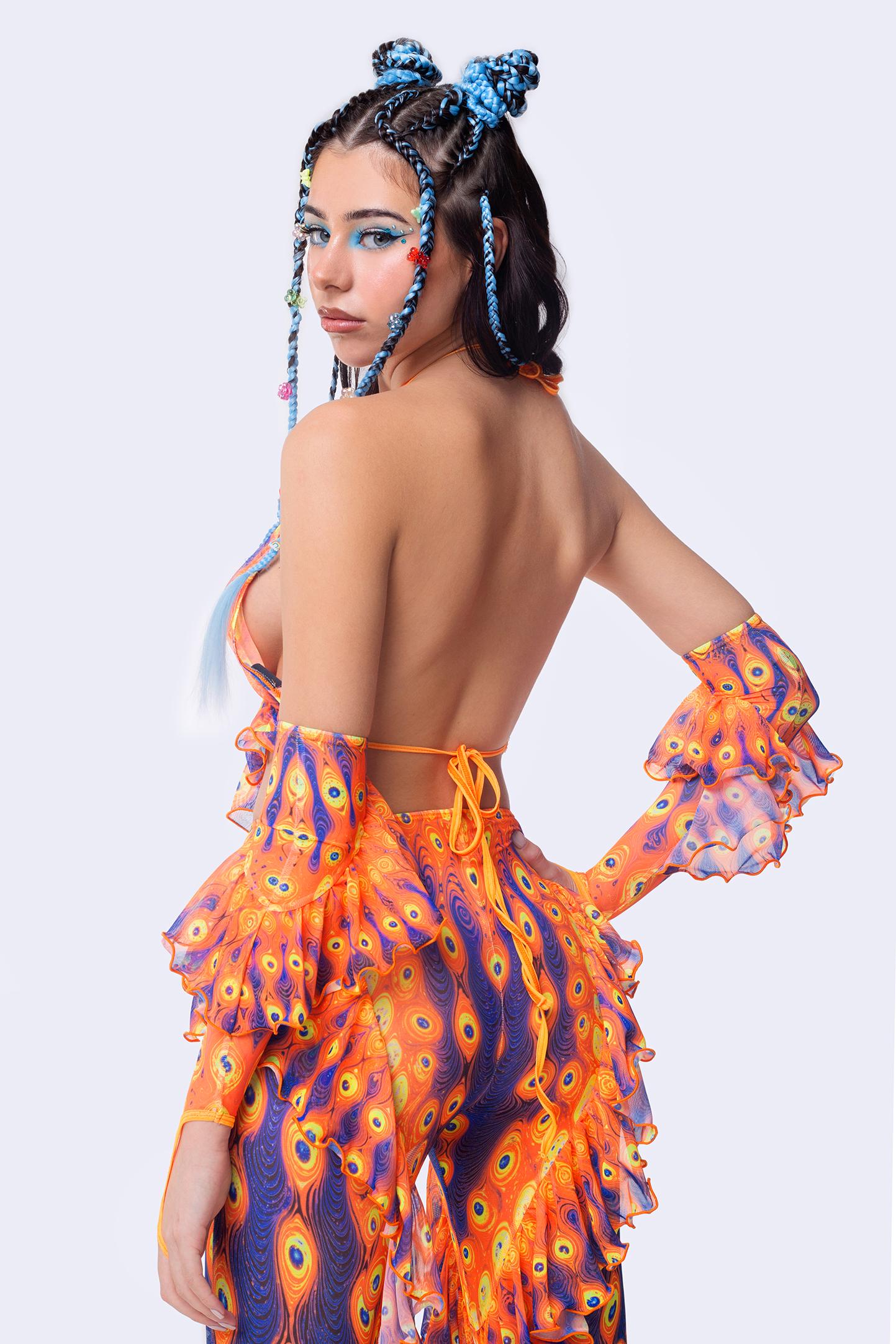 Third Eye Blind Halter Ruffled Top