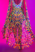 Tied & Dyed Open-Front Skirt