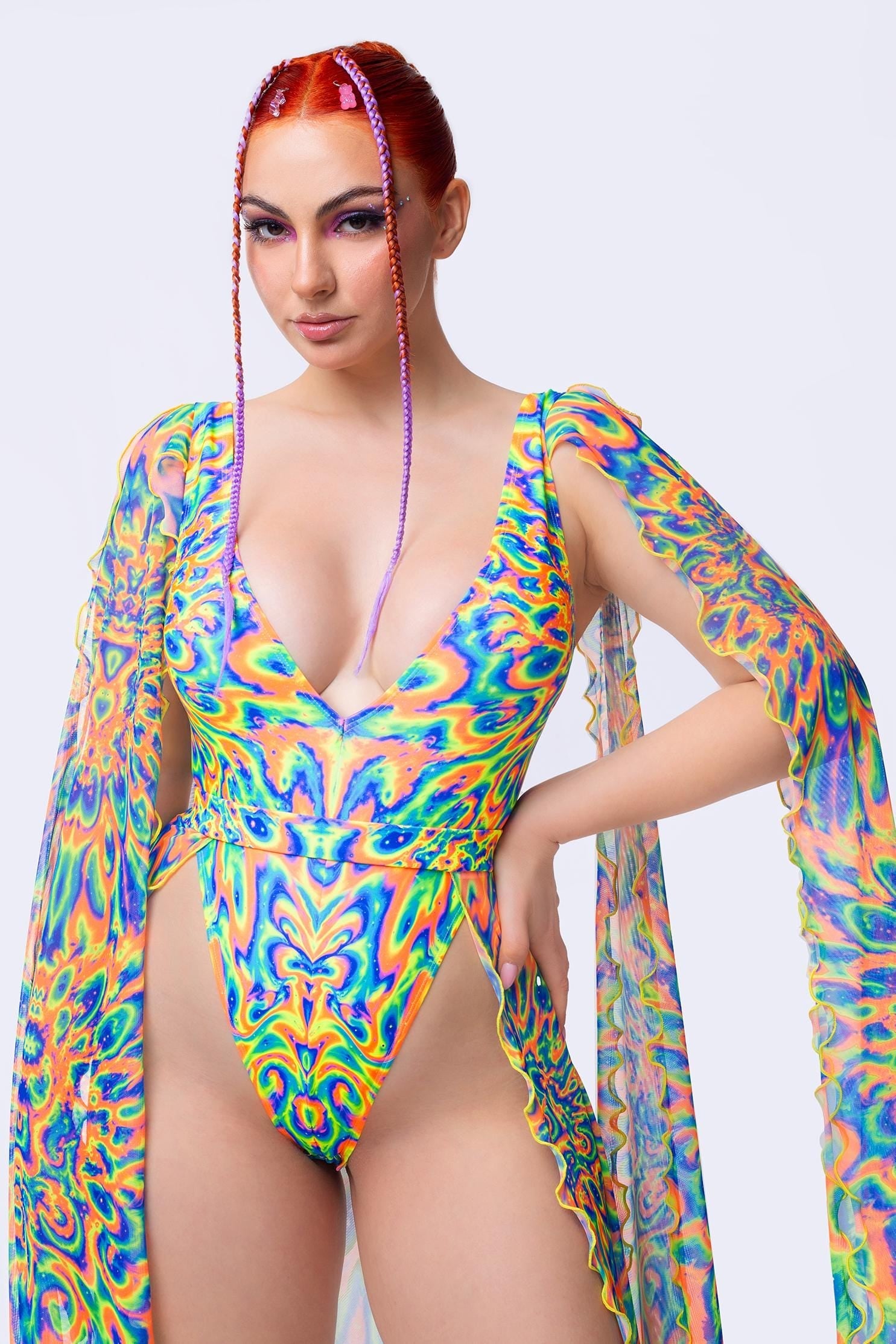 Tied & Dyed  Winged Bodysuit