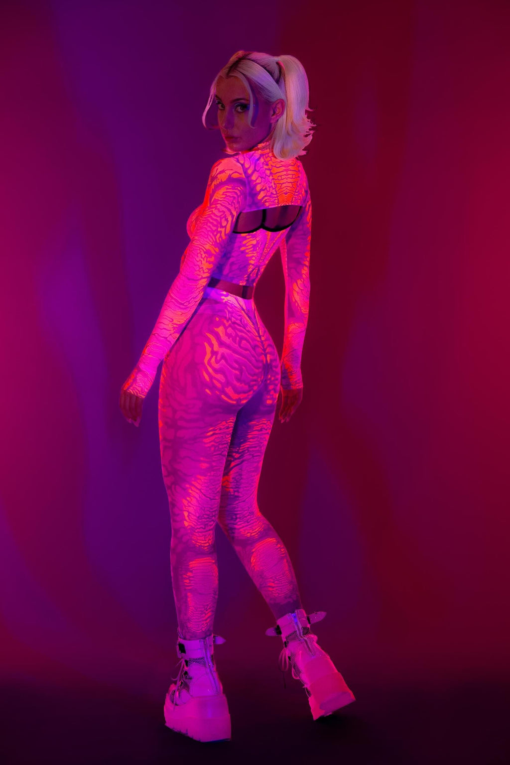 In The Flesh Mesh 2 Piece Shrug Set