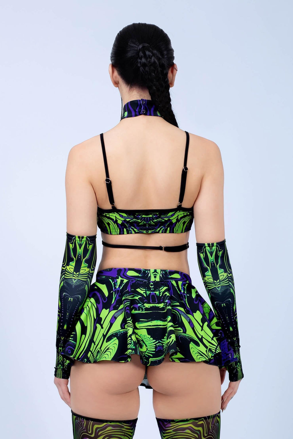 Controversy Strappy Triangle Top and Micro Skort Set