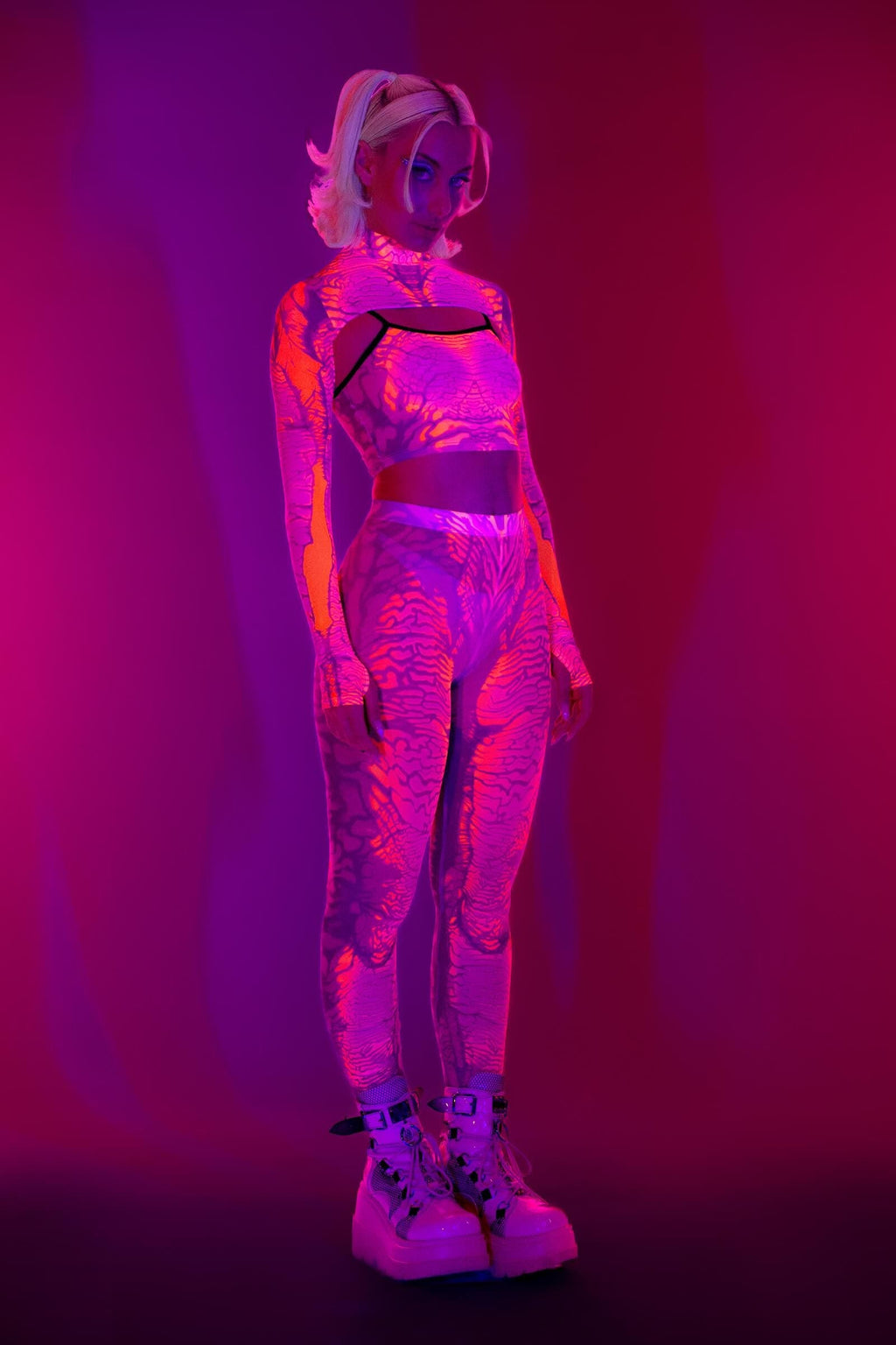 In The Flesh Mesh 2 Piece Shrug Set