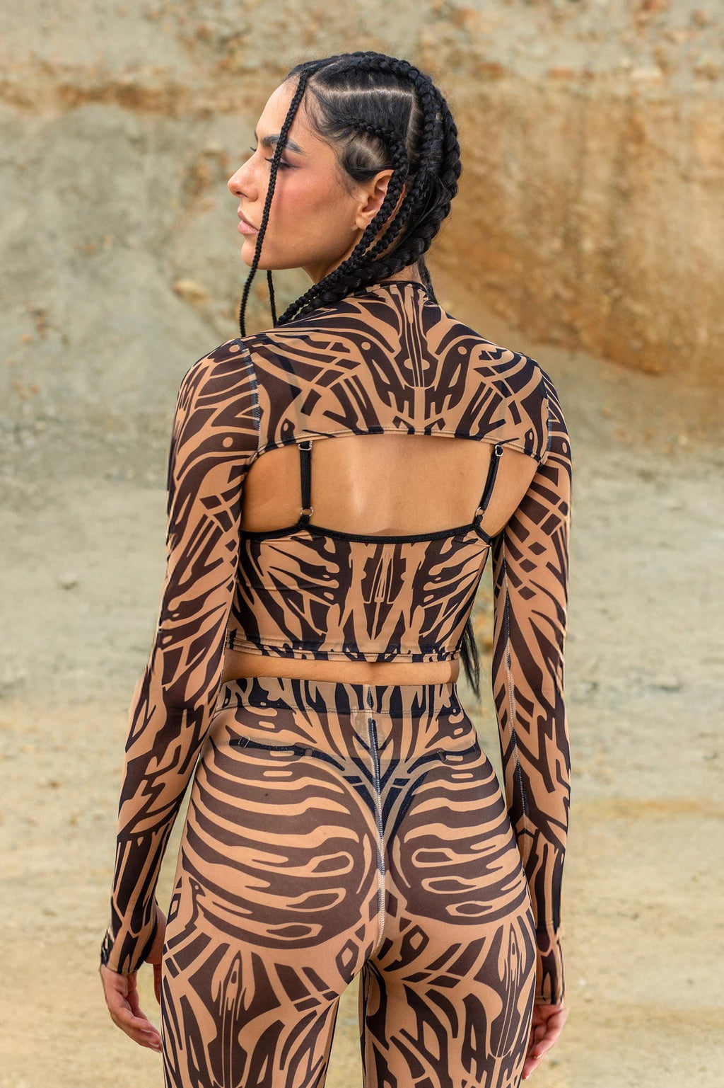 Core Shrug & Mesh Leggings Set