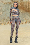Wired Wrong Shrug & Mesh Leggings Set
