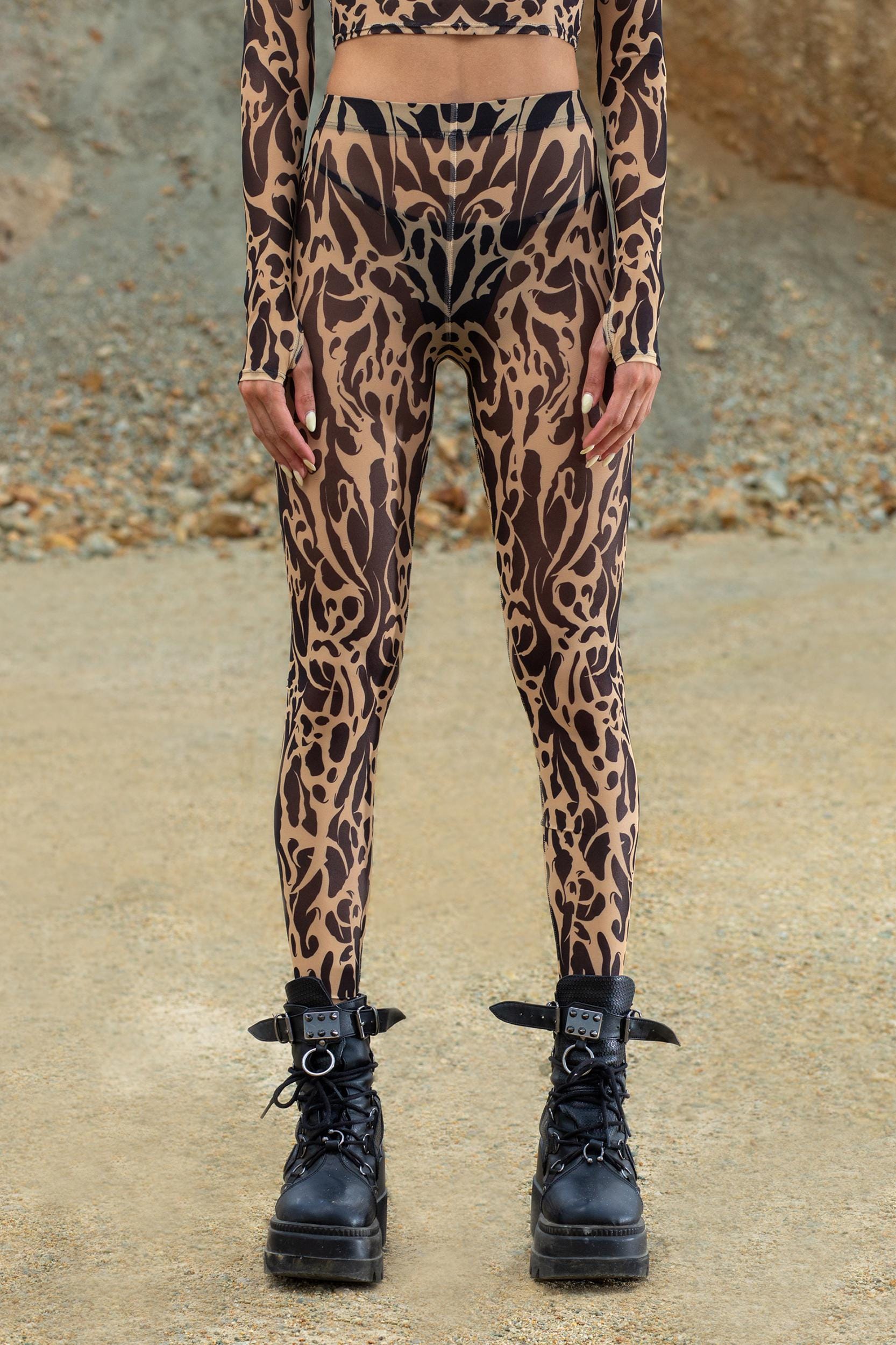 Wildskin Shrug & Mesh Leggings Set