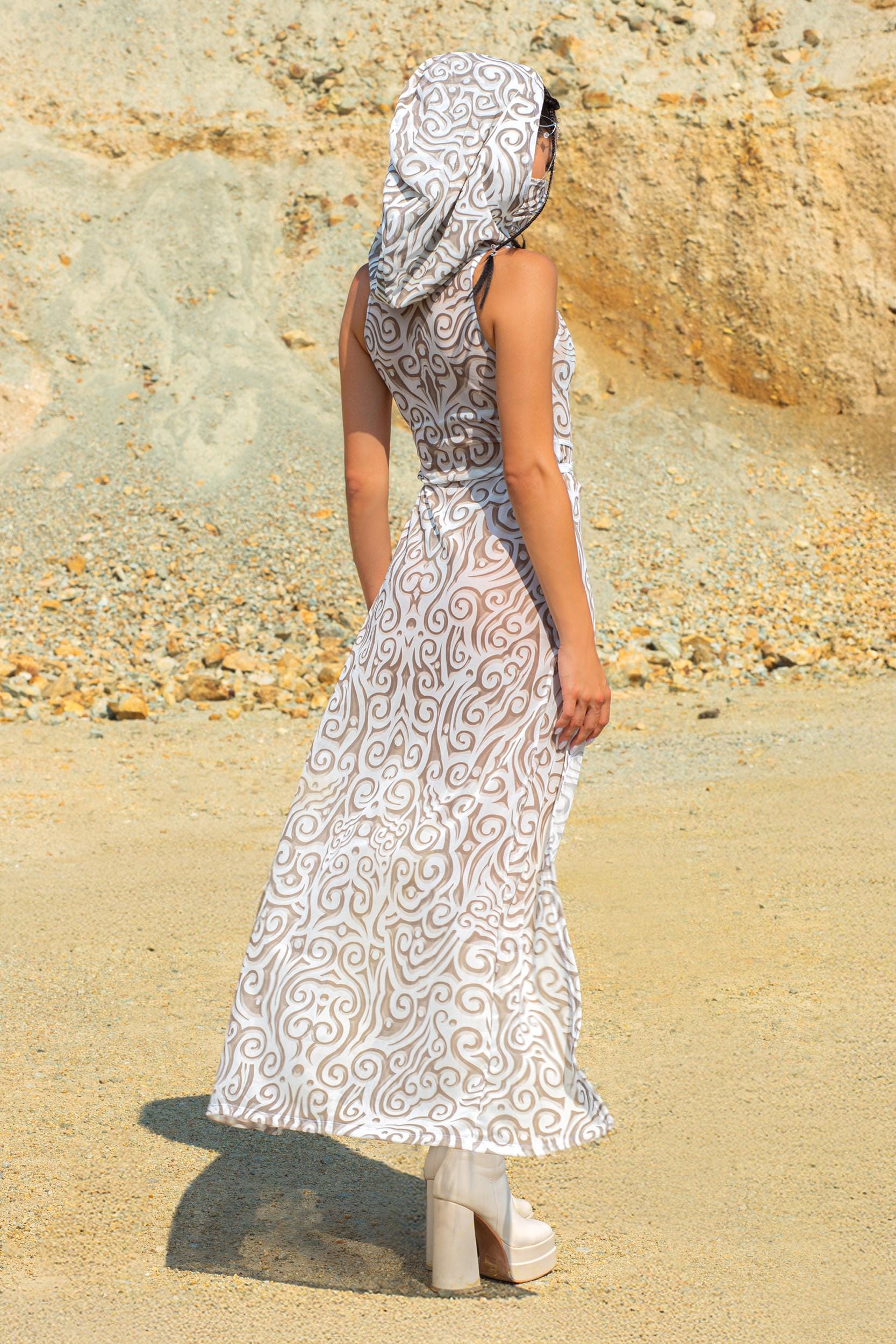 Kumo Pearl Hooded Dress
