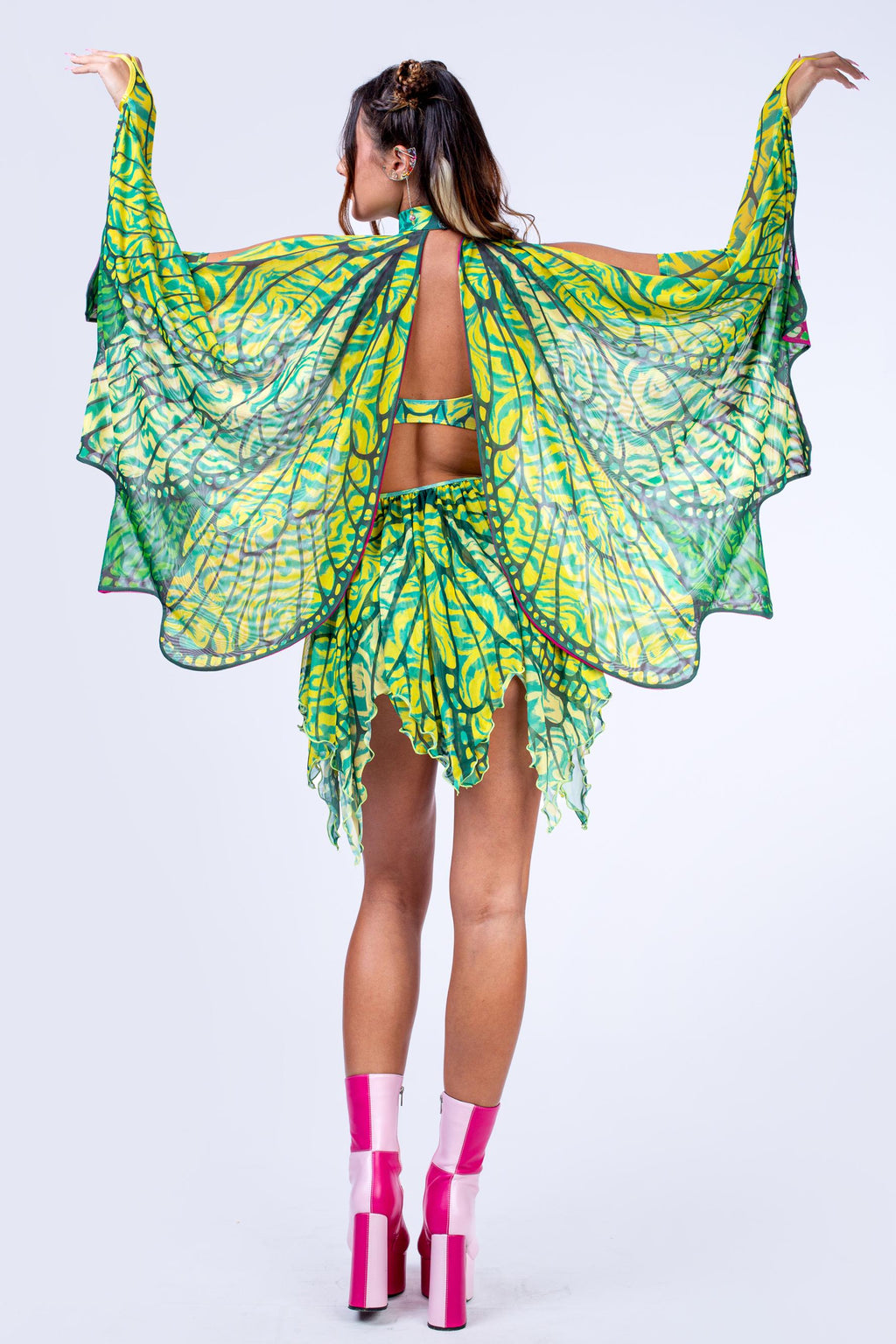 Fragile Beauty Asymmetrical Dress and Wings Set