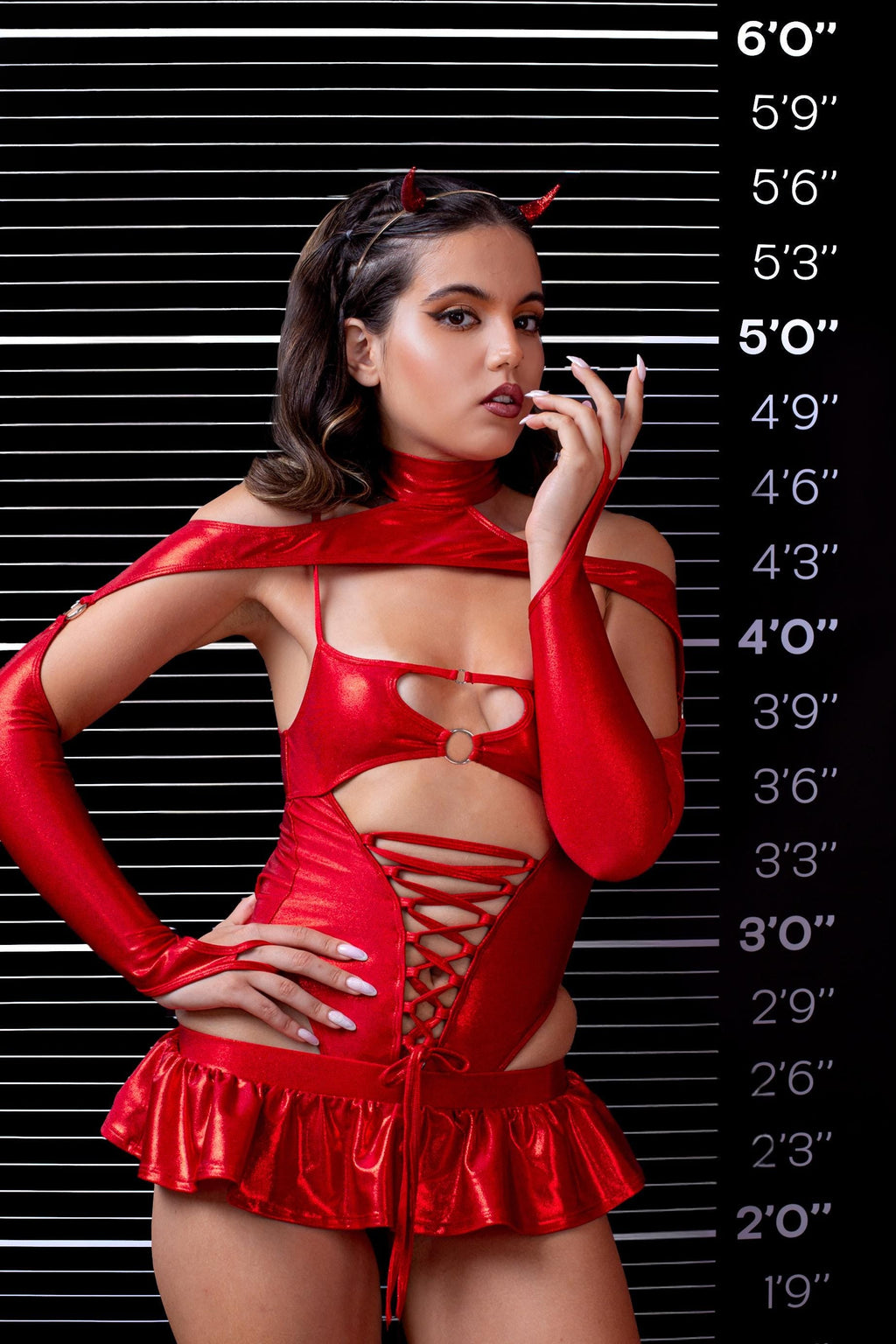 Fireplay Lacy Bodysuit and Cutout Shrug