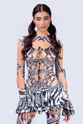 Clown Around Ribbon Bodysuit And Shrug