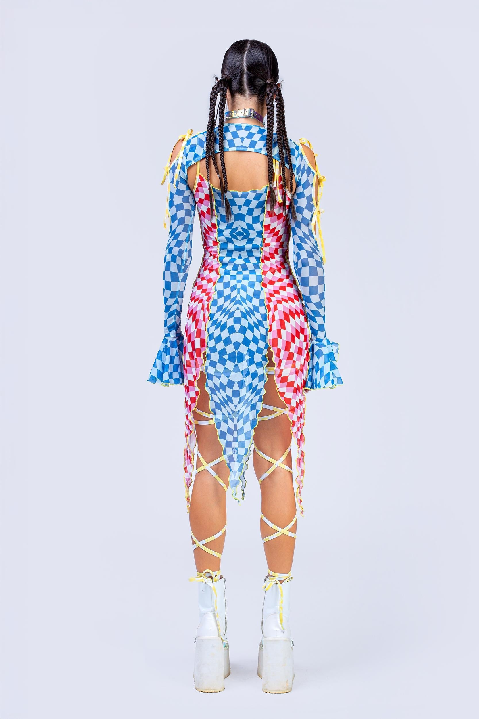Whistle And Wink 2-Piece Ribbon Clown Dress