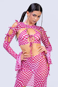 Put On A Show 2-Piece Ribbon Clown Top
