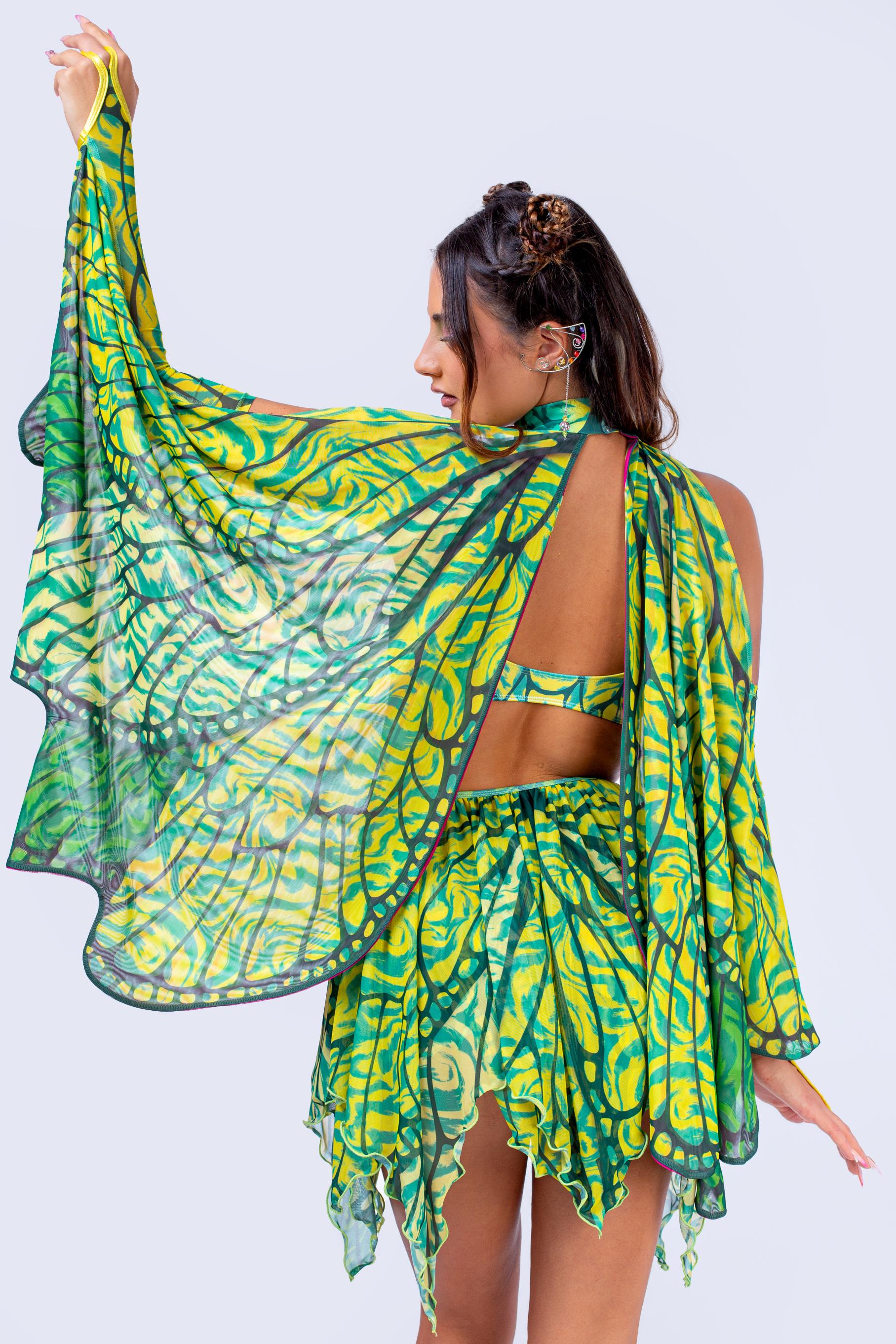 Fragile Beauty Asymmetrical Dress and Wings Set