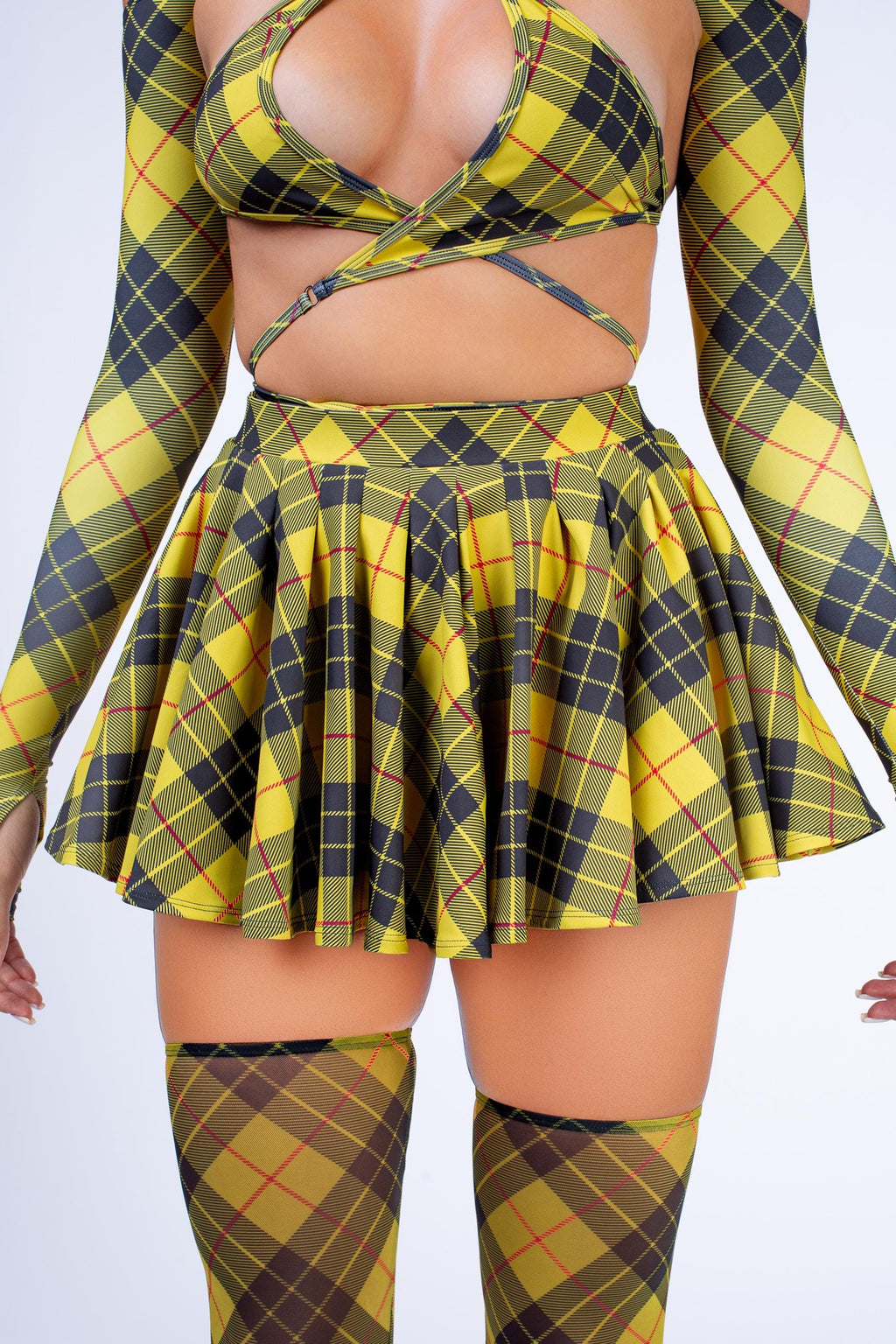 Clueless Triangle Top, Shrug and Skirt Set