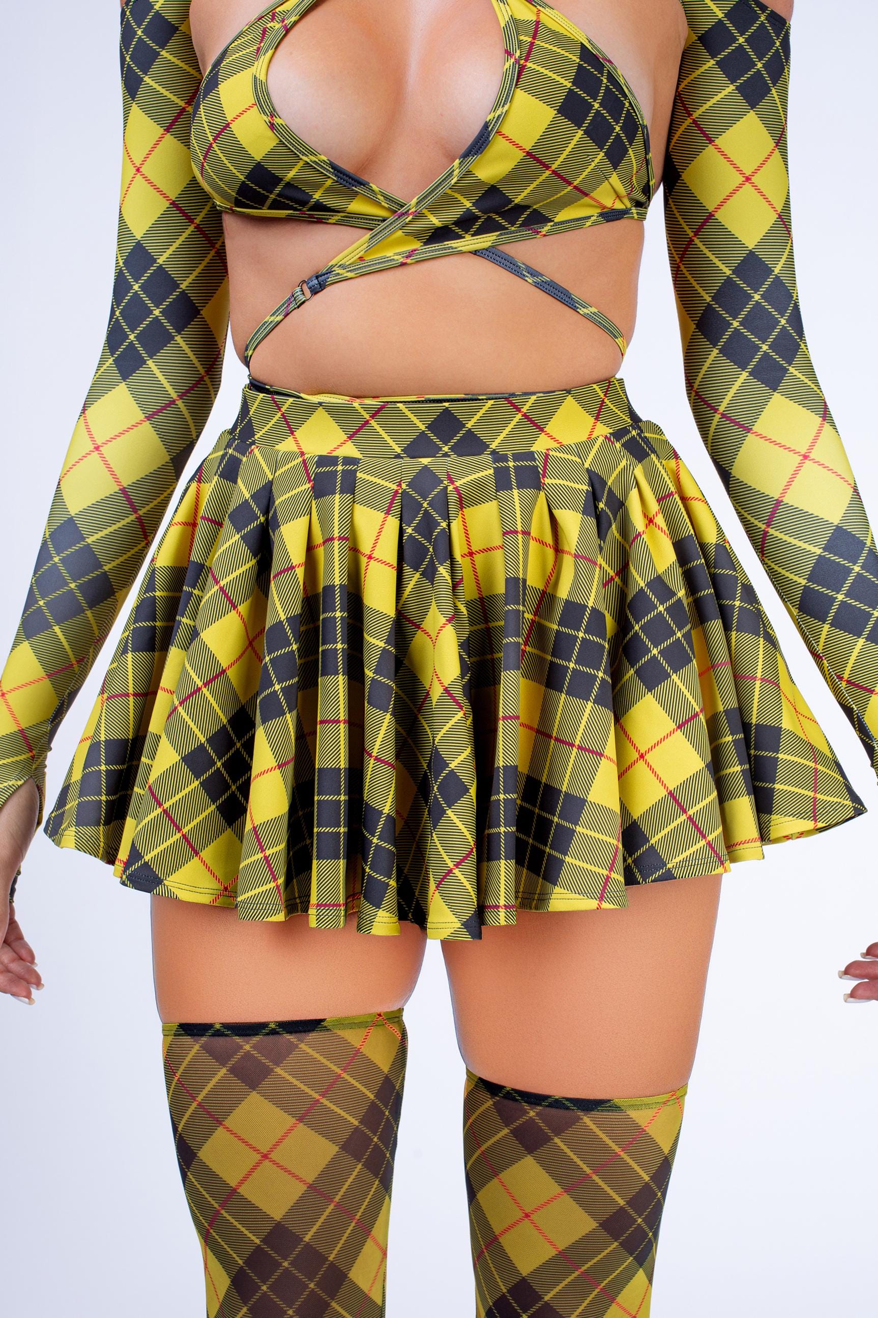 Clueless Triangle Top, Shrug and Skirt Set