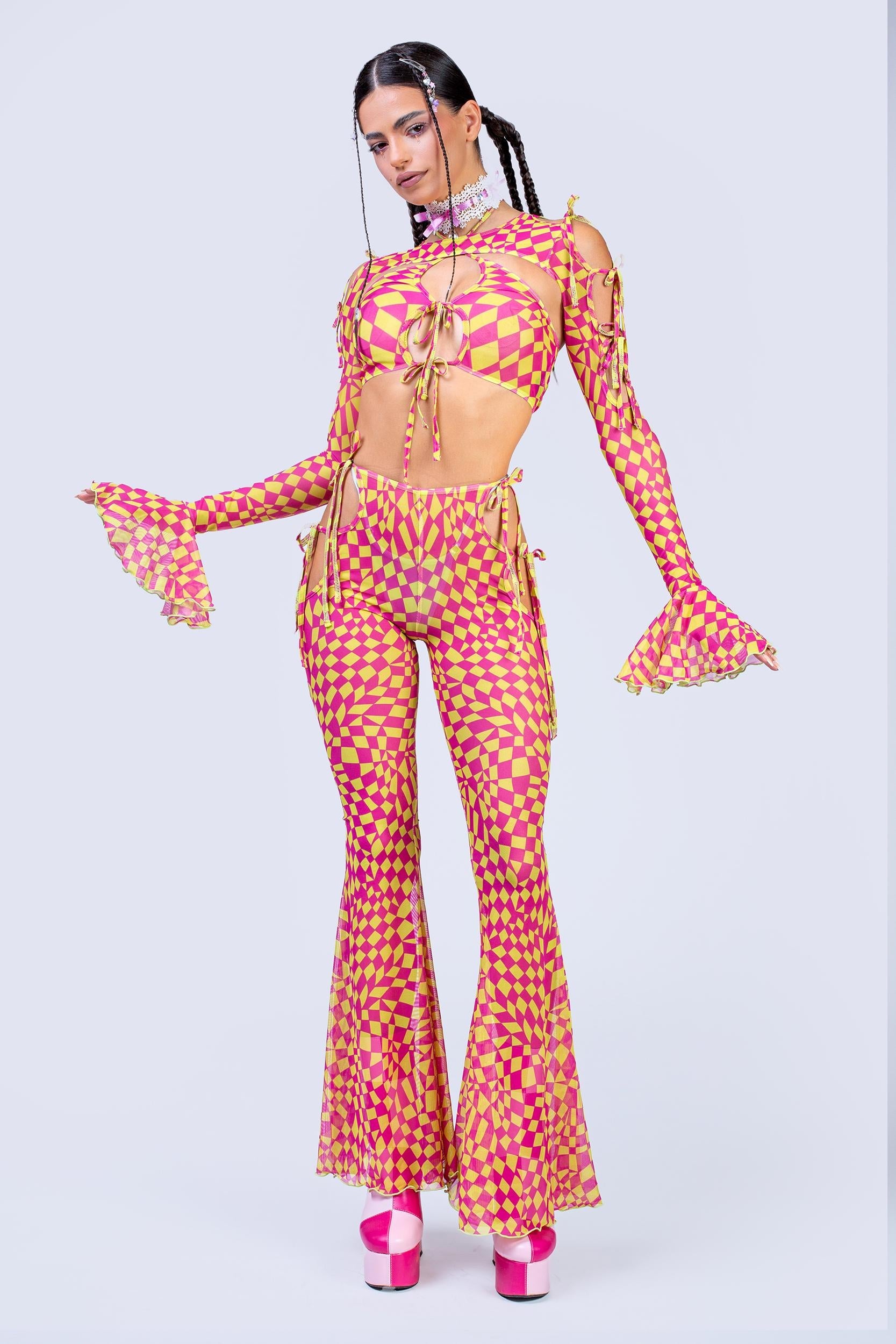 Curtain Call 2-Piece Ribbon Clown Top