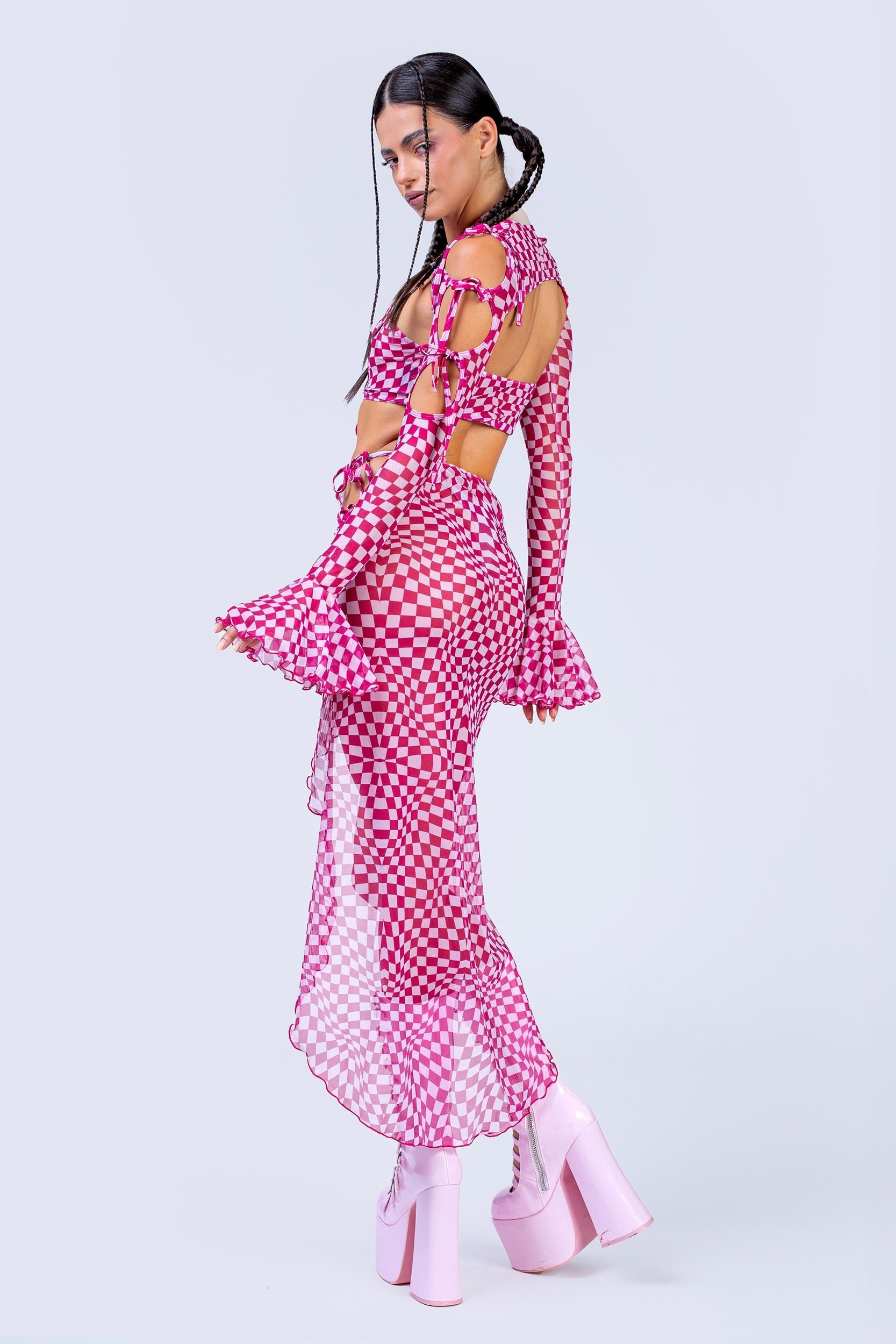 Put On A Show 2-Piece Ribbon Clown Top