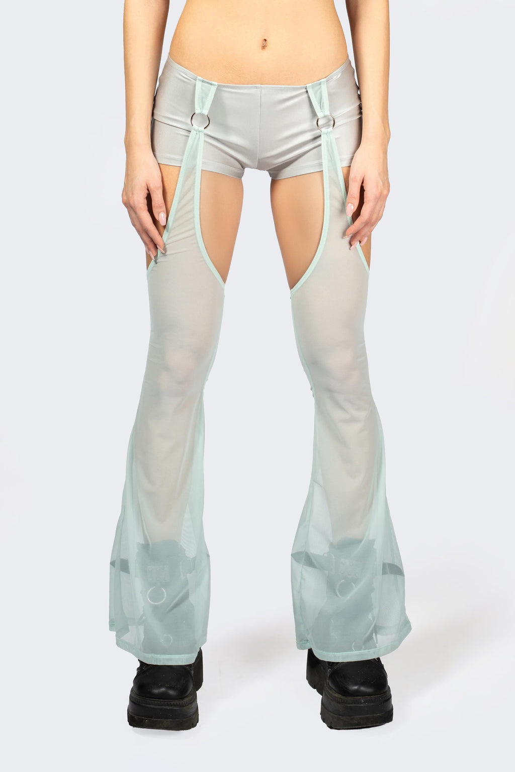 Entwined In Grey Shorts With Chaps