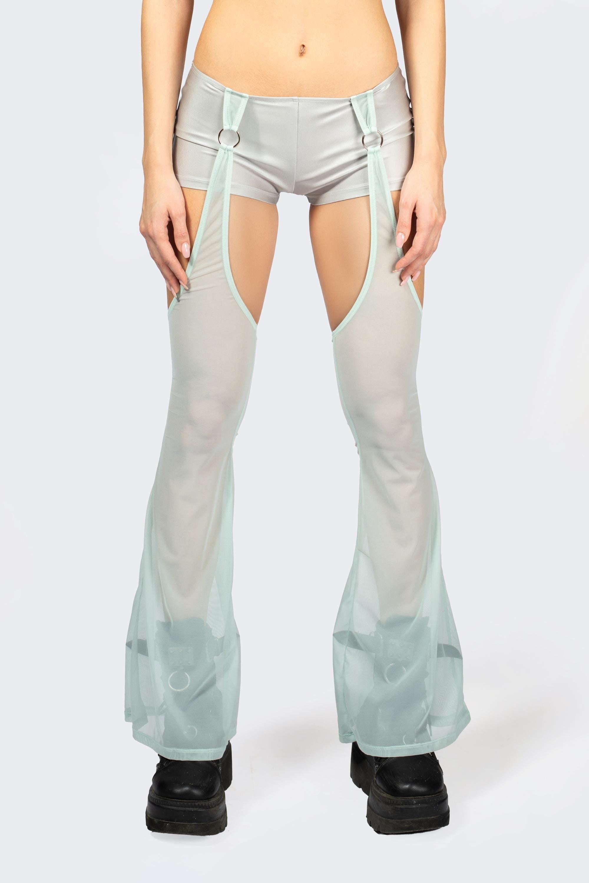 Entwined In Grey Shorts With Chaps