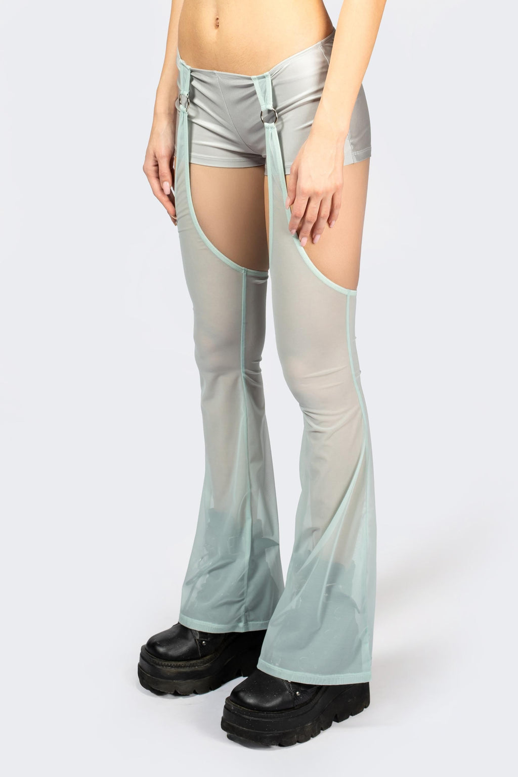 Entwined In Grey Shorts With Chaps