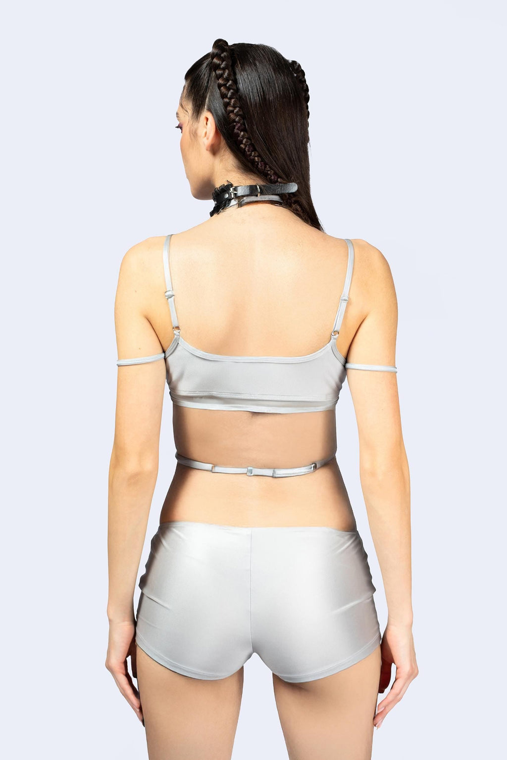 Entwined In Grey Top and Shorts with Chaps Set