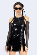 Inertia Mini Dress And Handwoven Mesh Shrug