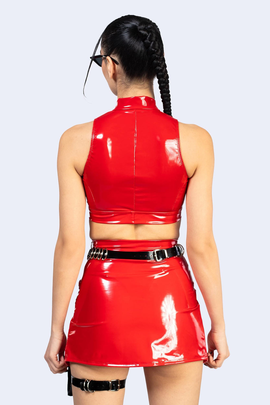Pull Over Vinyl Cutout Top