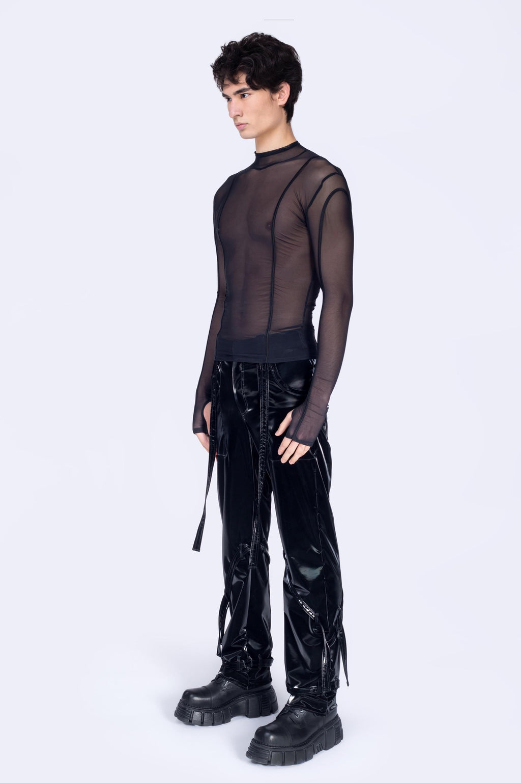 After Dark Male Paneled Top