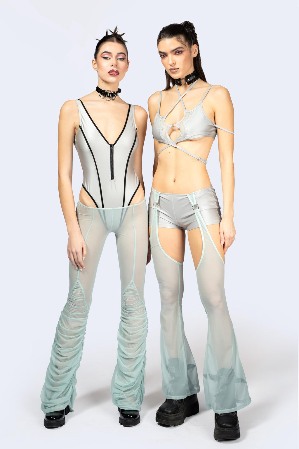 Entwined In Grey Shorts With Chaps