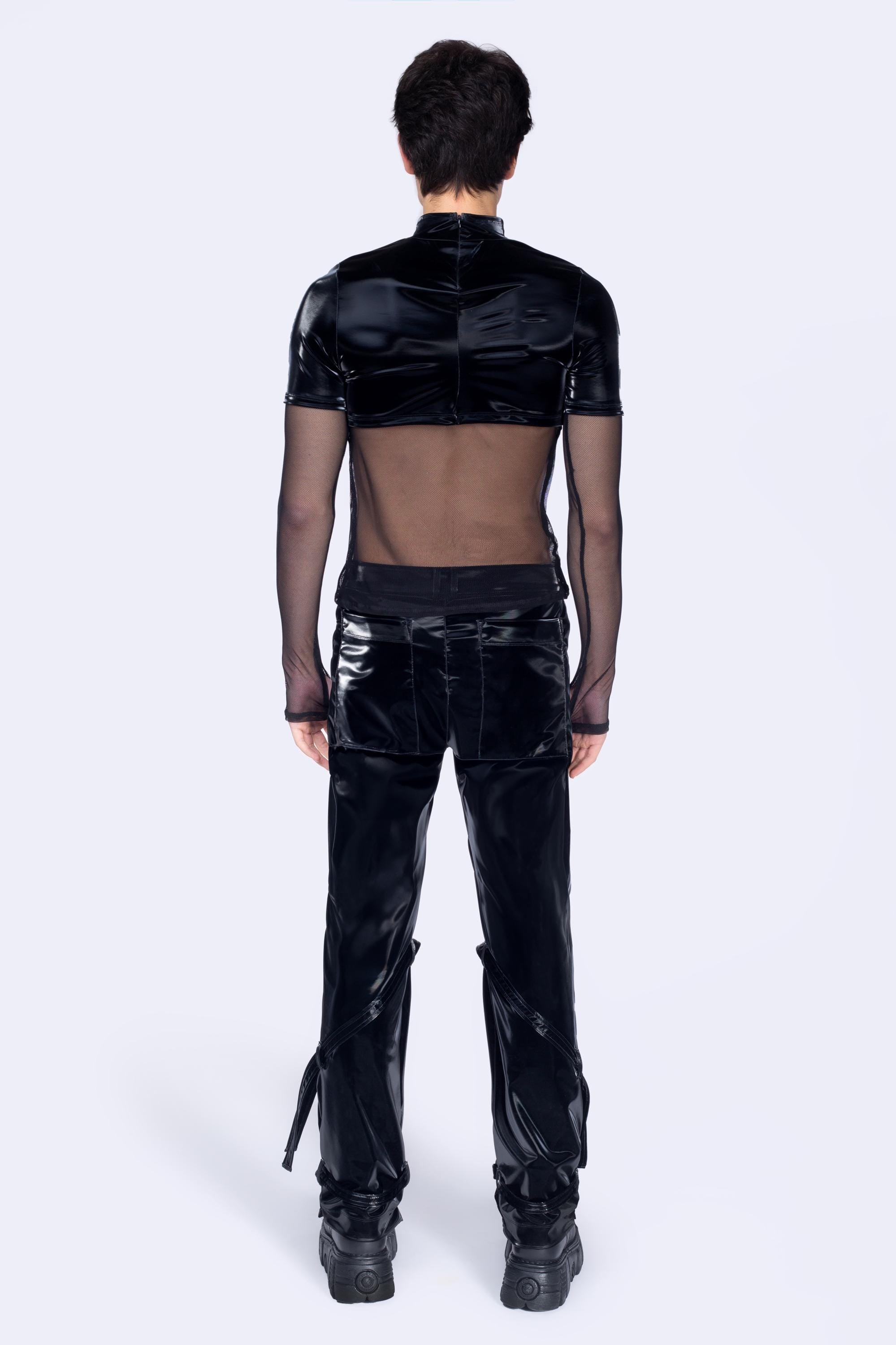 Liquid Mesh Layered Long Sleeve Top