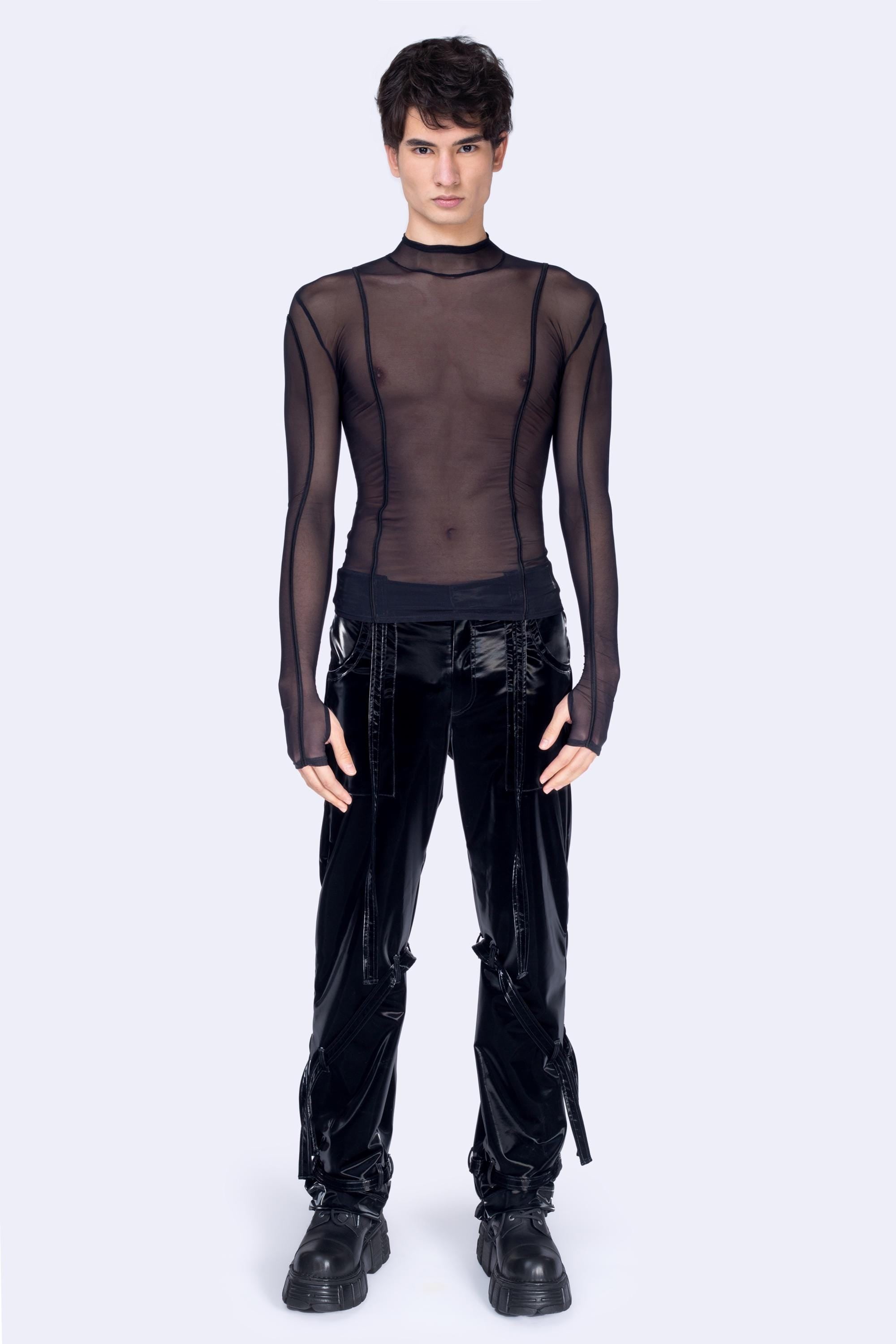 After Dark Male Paneled Top