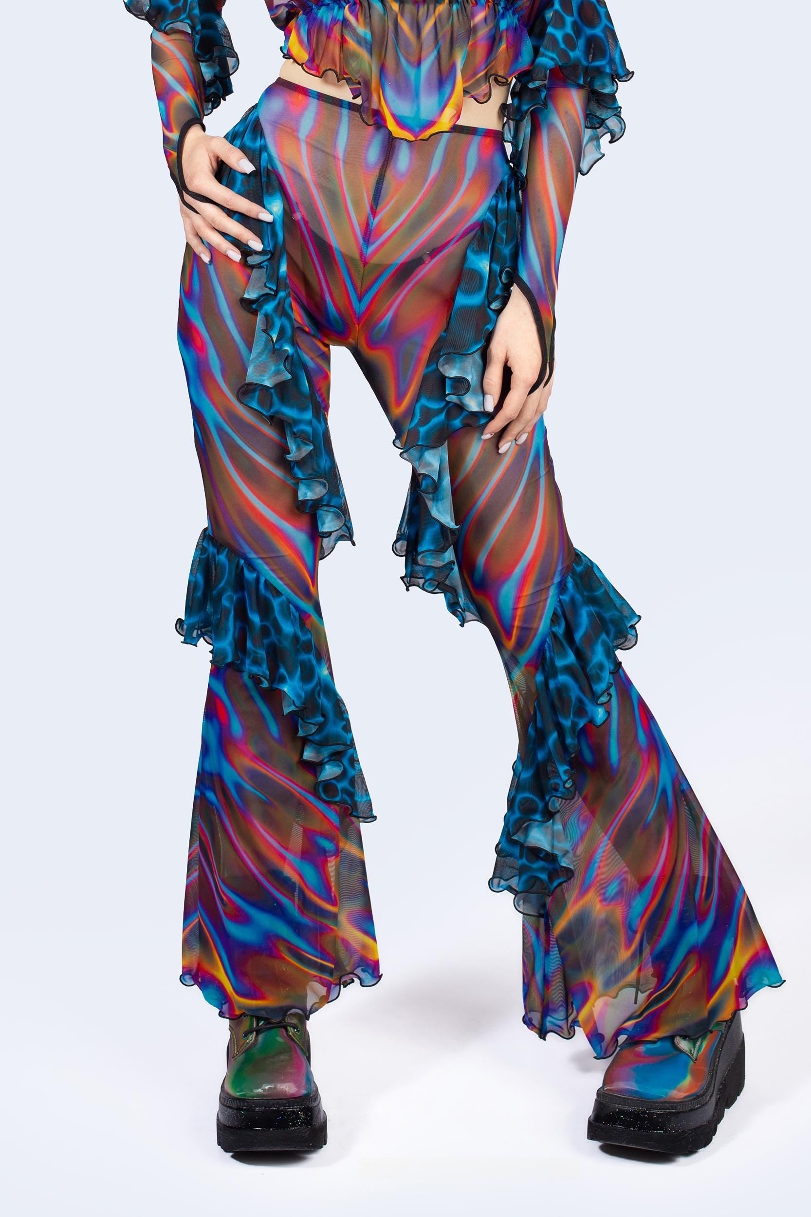 Storm Wave Halter Ruffled Set