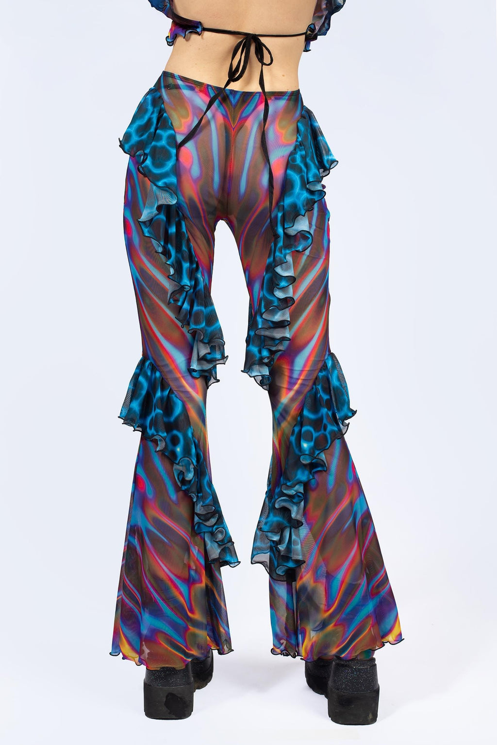 Storm Wave Halter Ruffled Set