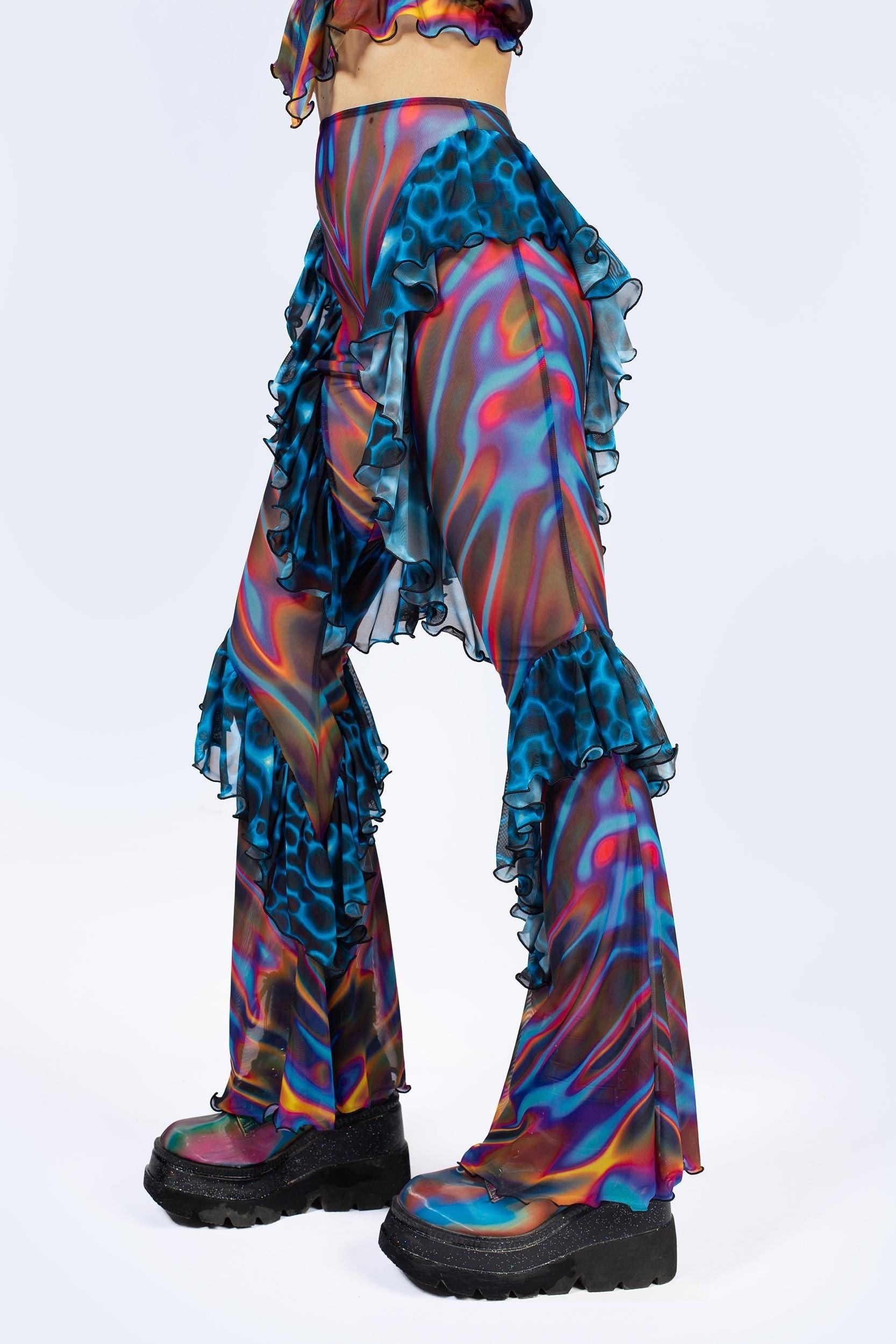 Storm Wave Halter Ruffled Set