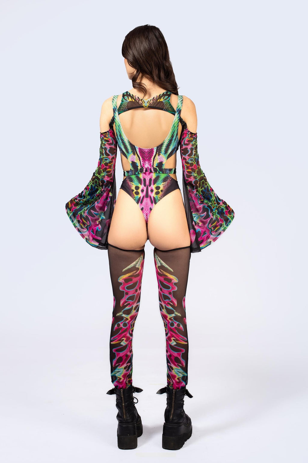 Tearing Me Apart Buckle Cutout Bodysuit