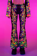 Aura Flow Mesh Bell Bottoms Pants