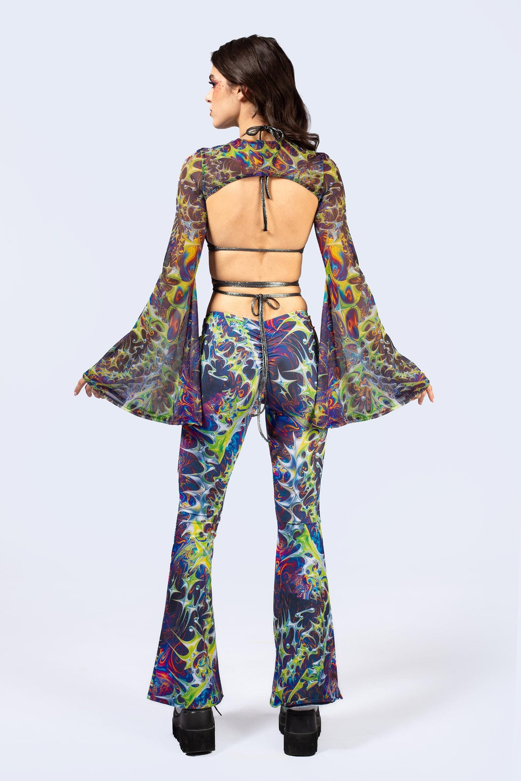 Future Millennium Wrapped Triangle Top And Shrug