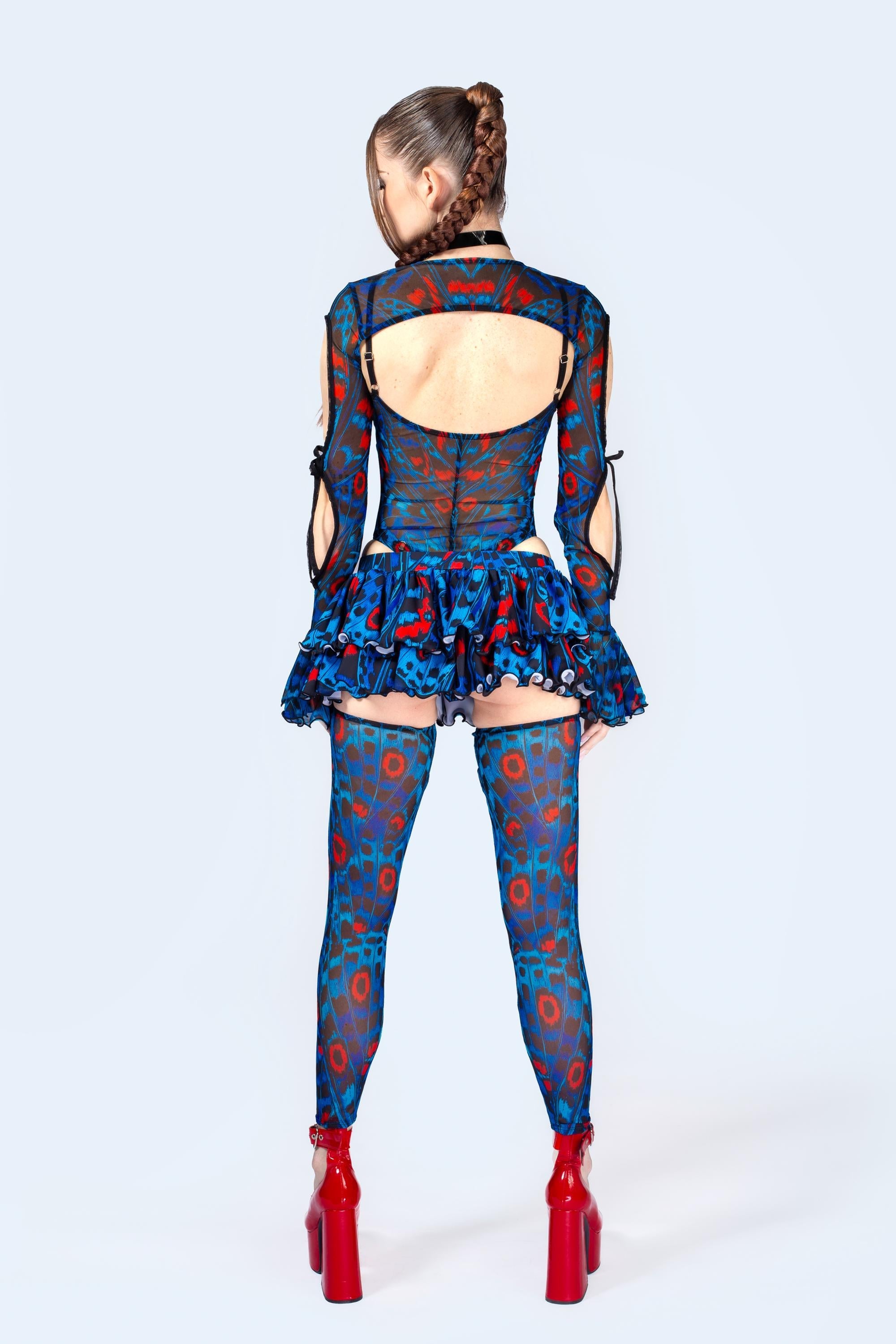 Insighting Ribbon Bodysuit And Shrug