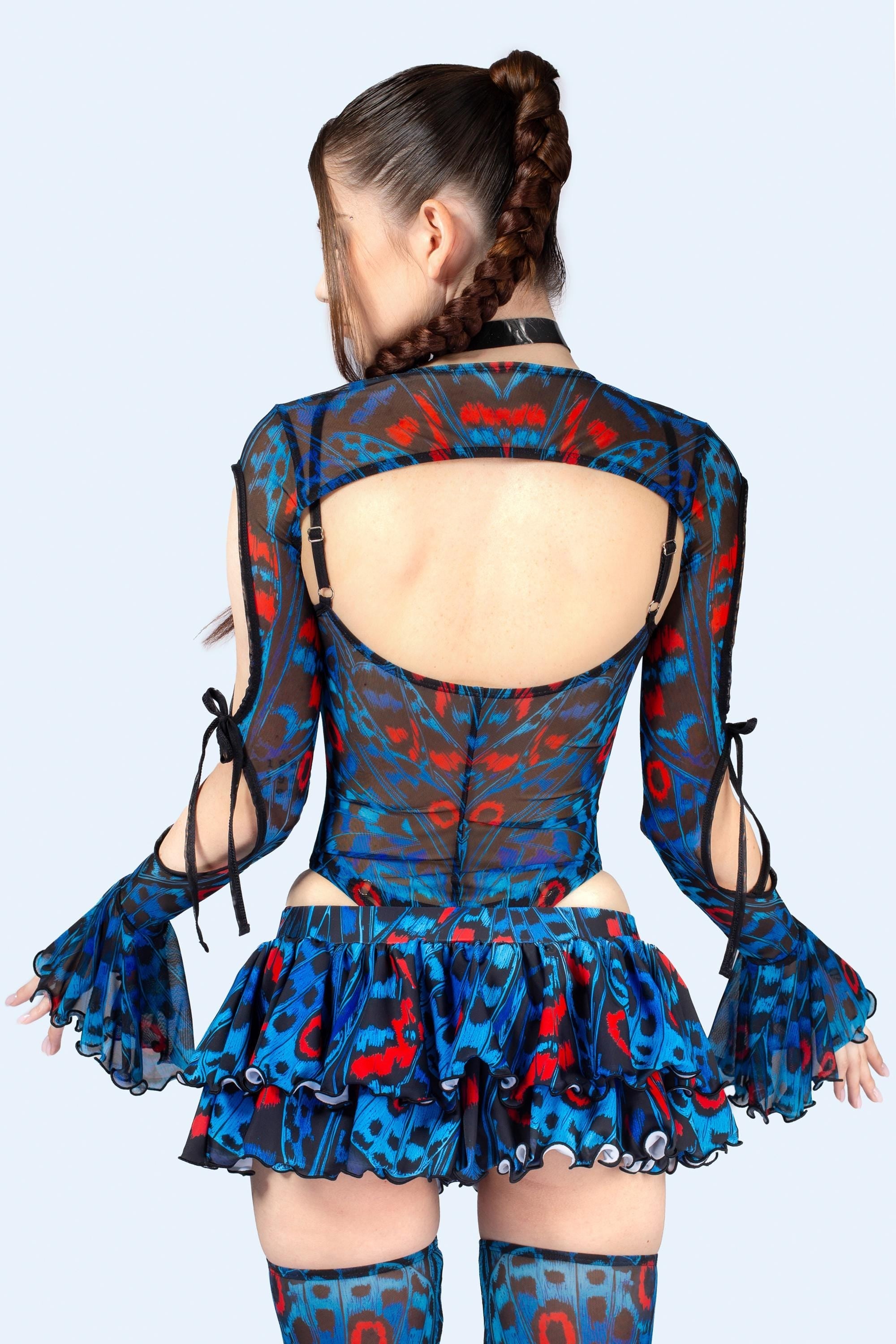Insighting Ribbon Bodysuit And Shrug