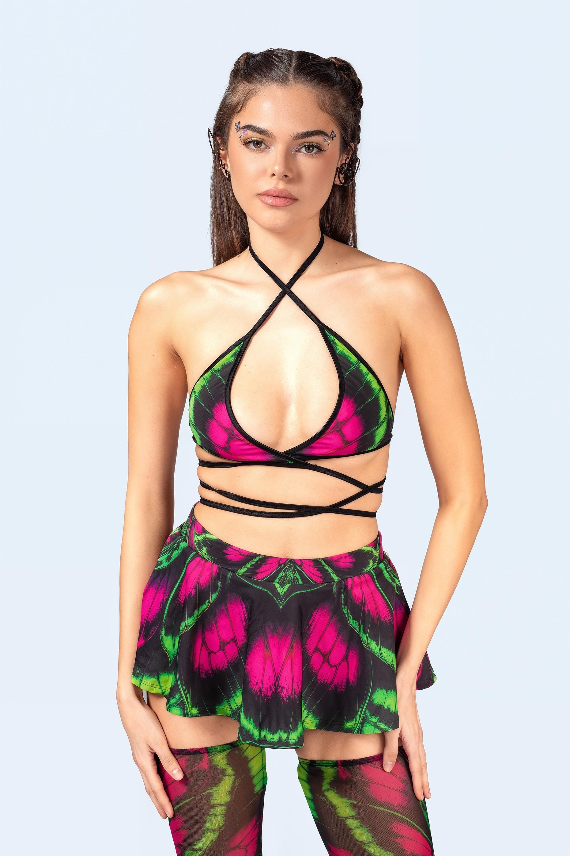 Glow Up Wrapped Triangle Top
