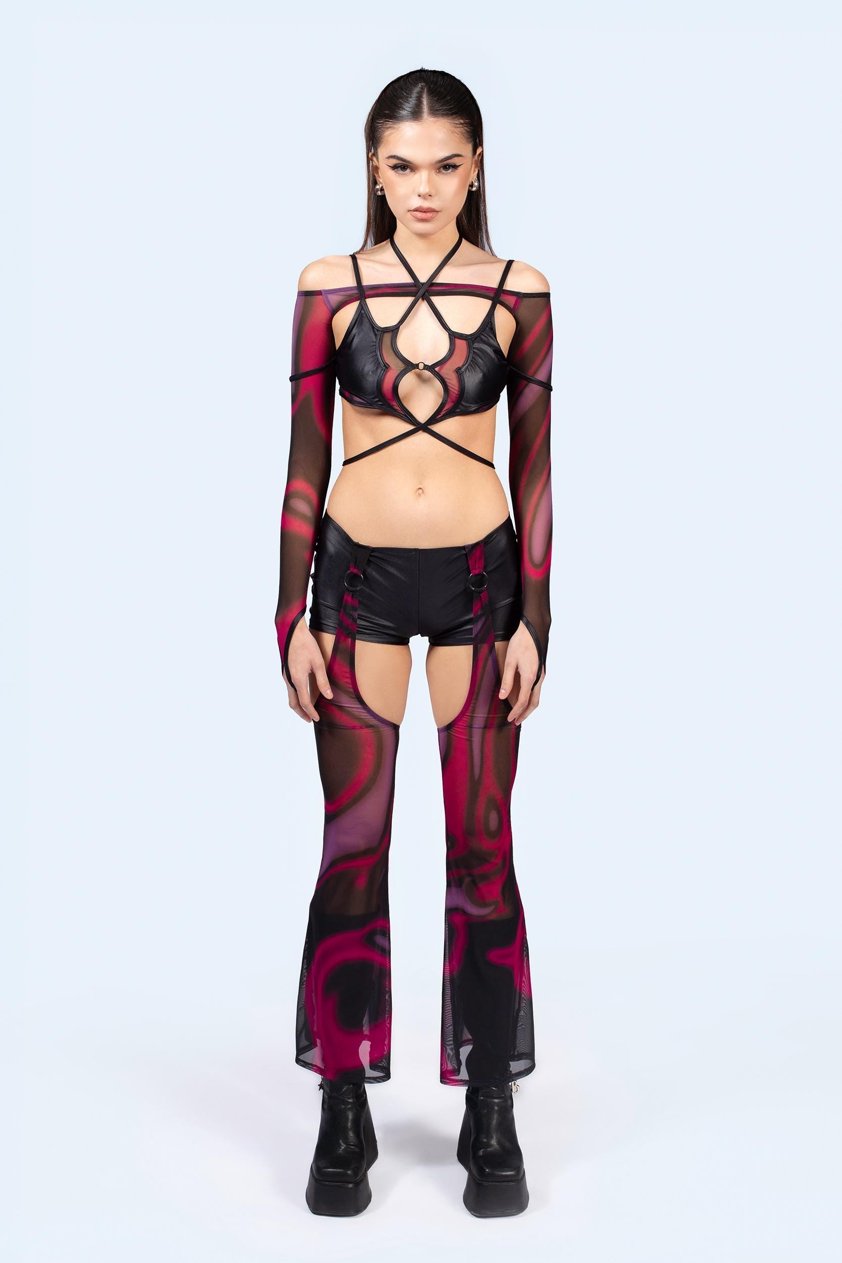 Flow Micro Shorts With Mesh Chaps