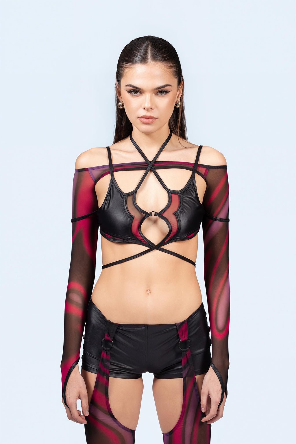 Flow Top And Shorts With Chaps Set
